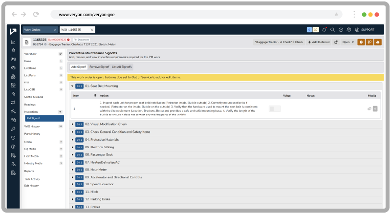 Veryon GSE MRO Management