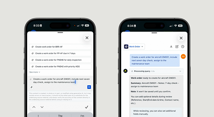 Veryon AIRE in Veryon Tracking Mobile App