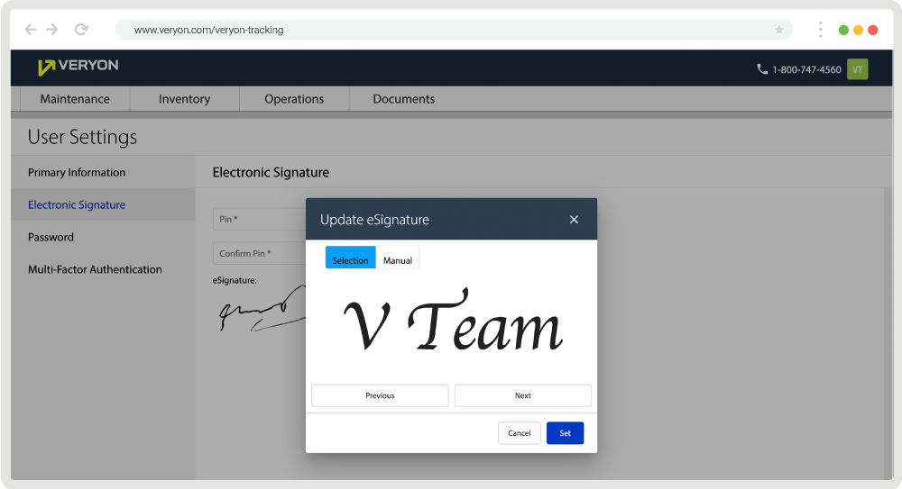 Veryon e-Signature