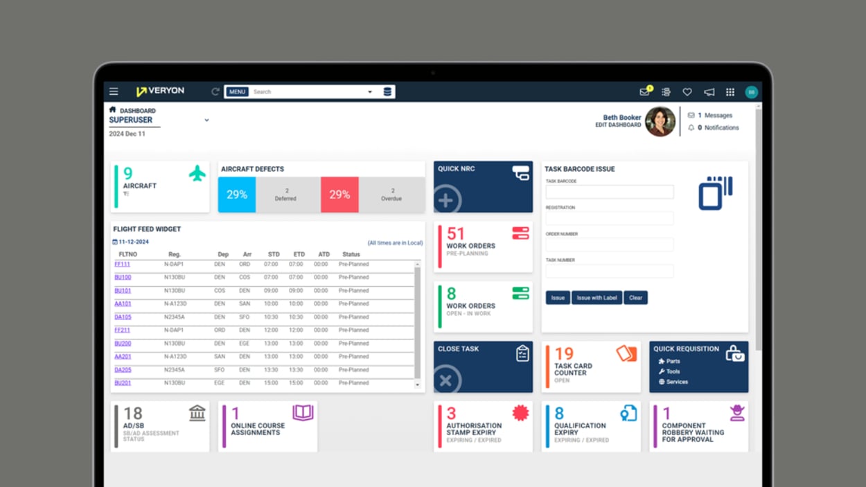 Aircraft Maintenance Software Demos | Veryon
