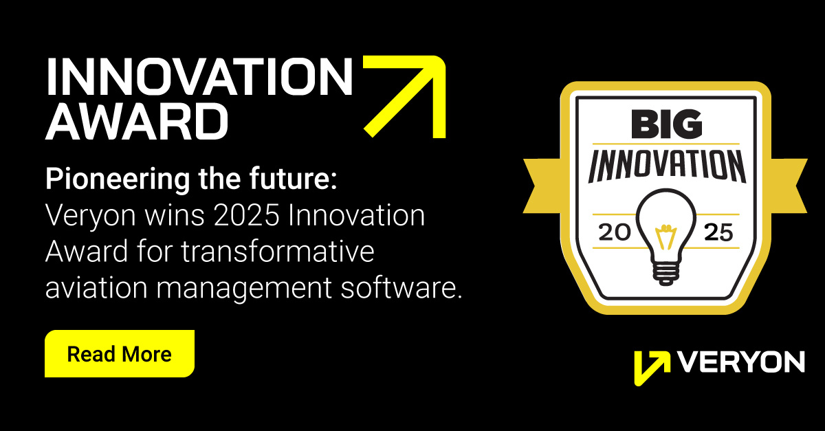 Veryon wins the 2025 Innovation Award for its groundbreaking aviation management software, enhancing fleet reliability and efficiency through advanced diagnostics and AI-driven solutions.