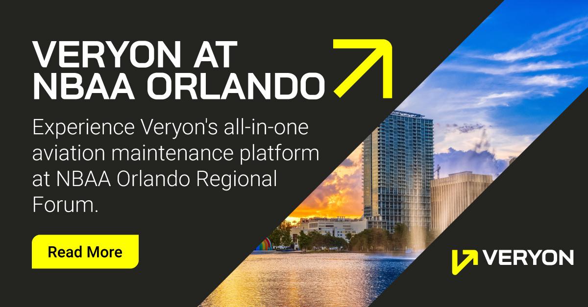 Veryon announced its upcoming attendance at the NBAA Orlando Regional Forum at the Orlando Executive Airport in Orlando, FL, on February 26, 2025.