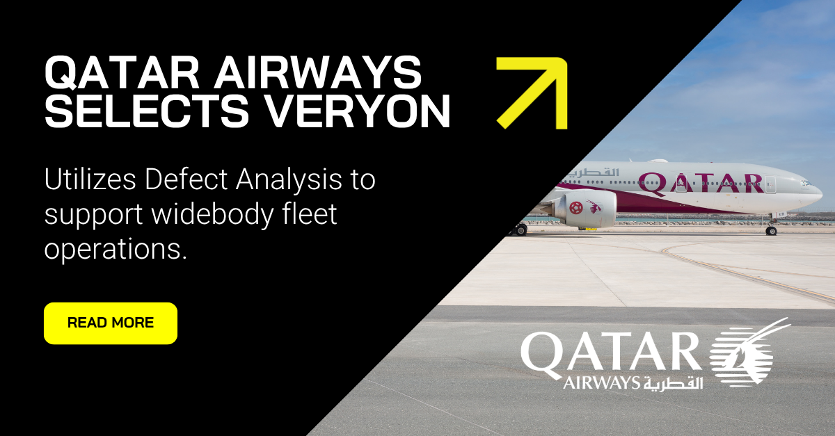 Qatar Airways Selects Veryon Defect Analysis to Support Widebody Fleet Operations
