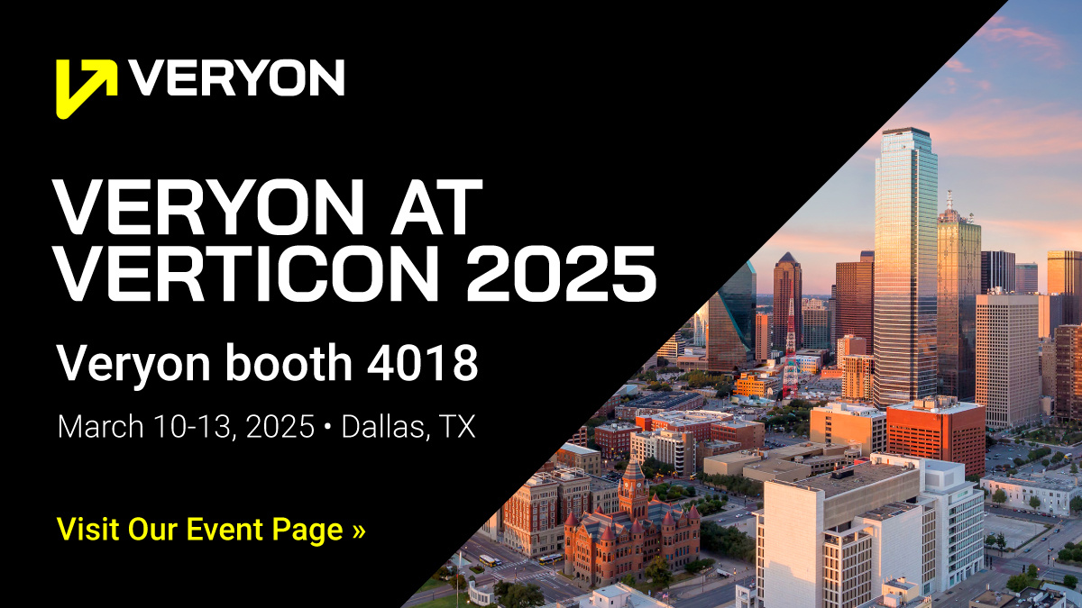 See Veryon at Verticon! Offering real-time data visibility & seamless integration for enhanced operational efficiency and safety in rotorcraft maintenance.