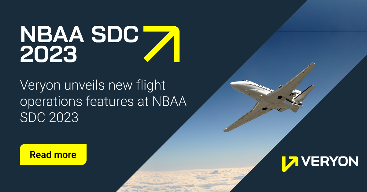 Veryon launched a new suite of features to its aviation software platform, Veryon Flight Operations, as part of the new product showcase during NBAA's 2023 SDC.