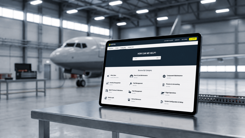 VT+ Knowledge Base Device Hangar Mockup