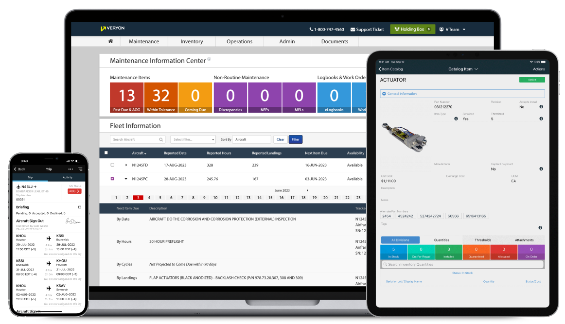 Veryon | Aviation Maintenance & MRO Management Software