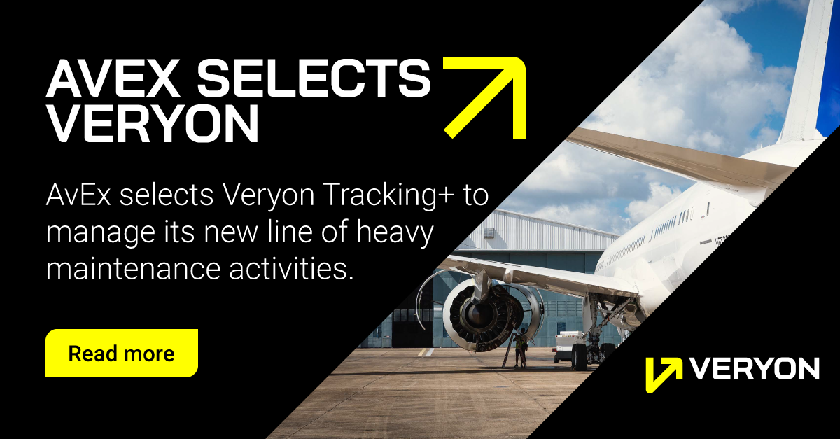 Aircraft painting specialist Aviation Exteriors Louisiana (AvEx) has selected our Veryon Tracking+ software to manage its new line of heavy maintenance activities.