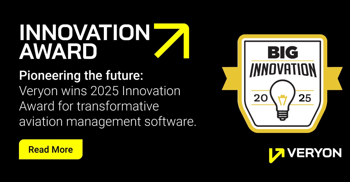 Pioneering the Future: Veryon Wins 2025 Innovation Award for Transformative Aviation Management Software