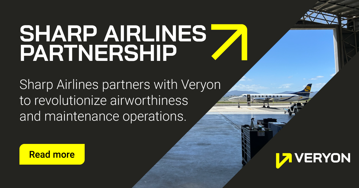 Sharp Airlines Partners with Veryon to Revolutionize Airworthiness and Maintenance Operations