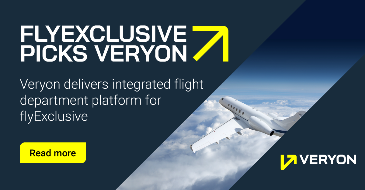 flyExclusive has selected Veryon as their maintenance tracking provider for their fleet of over 90 light to heavy jets. Because flyExclusive is a floating fleet, access to real-time data is critical to their operation to maximize uptime.
